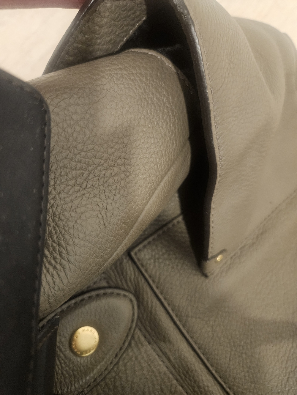  Marc by Marc Jacobs Puma Taupe Cowhide Leather Tote Legacy Bag - Picture 9 of 10